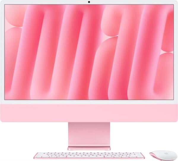 Apple iMac 24 2024, M4 (10c CPU, 10с GPU), RAM 32 ГБ, SSD 2 ТБ (2048 ГБ), английская раcкладка (KB-US), Pink (Розовый), Part Num, Standard glass
