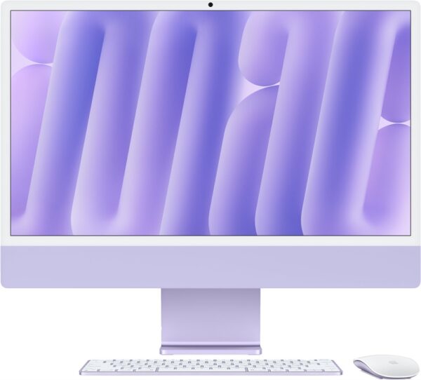 Apple iMac 24 2024, M4 (10c CPU, 10с GPU), RAM 24 ГБ, SSD 2 ТБ (2048 ГБ), русская раcкладка (KB-RS), Purple (Фиолетовый), Part Num, Nano-texture glass