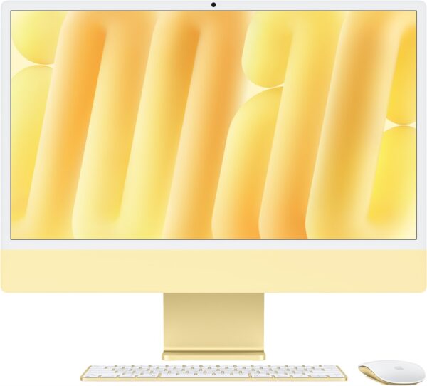 Apple iMac 24 2024, M4 (10c CPU, 10с GPU), RAM 32 ГБ, SSD 2 ТБ (2048 ГБ), русская раcкладка (KB-RS), Yellow (Жёлтый), Part Num, Standard glass