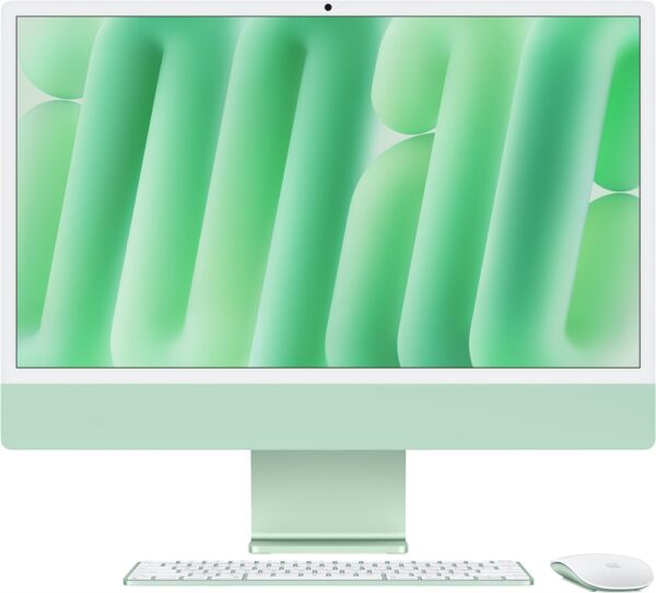 Apple iMac 24 2024, M4 (10c CPU, 10с GPU), RAM 16 ГБ, SSD 512 ГБ, русская раcкладка (KB-RS), Green (Зелёный), Part Num, Nano-texture glass