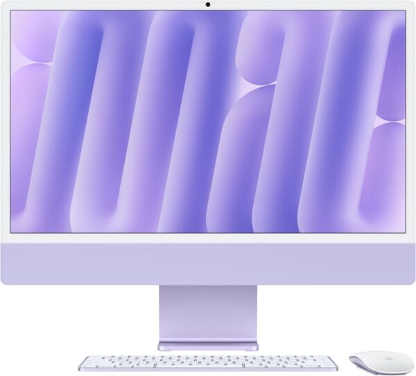 Apple iMac 24 2024, M4 (8c CPU, 8c GPU), RAM 16 ГБ, SSD 512 ГБ, русская раcкладка (KB-RS), Purple (Фиолетовый), Part Num, Standard glass